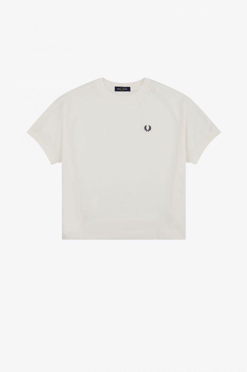 White Fred Perry Boxy Piqué Women's T Shirts | PH 2023KORI